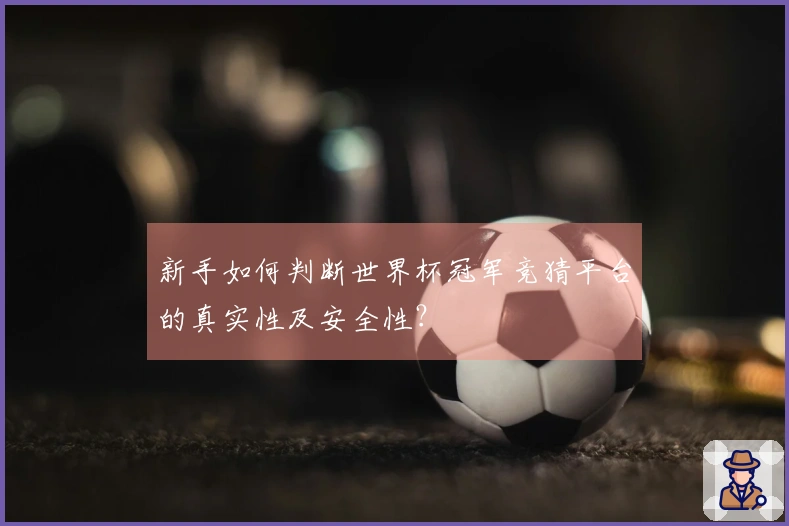 新手如何判断世界杯冠军竞猜平台的真实性及安全性？